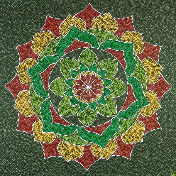 Mandalas: Mandala Flower by Nadya Al-Haroun