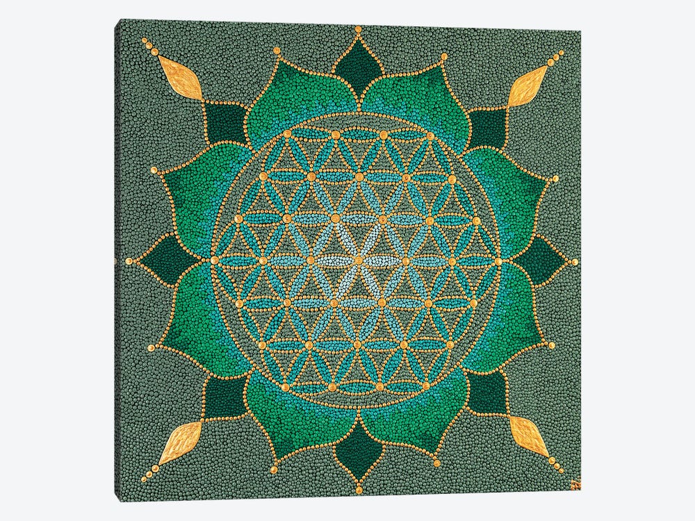 Mandala Flower Of Life II by Nadya Al-Haroun 1-piece Canvas Art