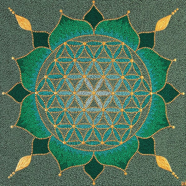 Mandalas: Mandala Flower Of Life II by Nadya Al-Haroun
