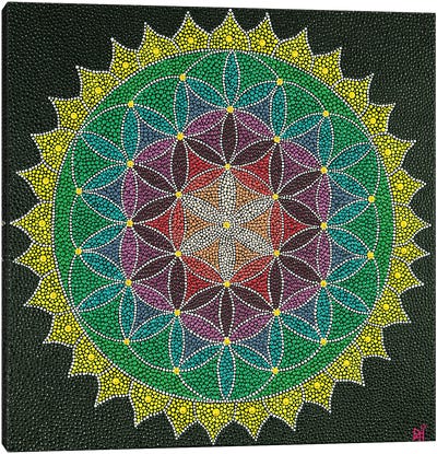 Mandala Flower Of Life III Canvas Art Print - Meditative & Methodical Abstracts