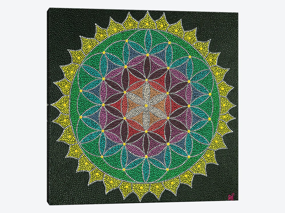 Mandala Flower Of Life III by Nadya Al-Haroun 1-piece Canvas Print
