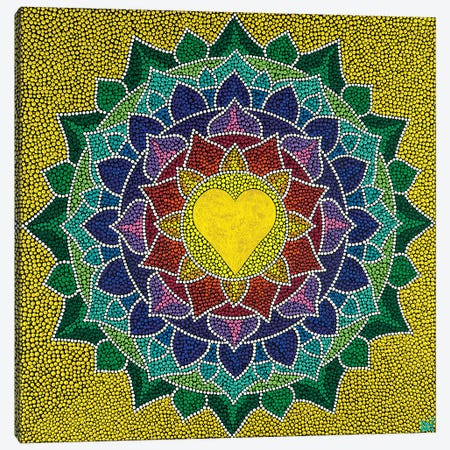 Mandala Heart I Canvas Print #NAH18} by Nadya Al-Haroun Canvas Artwork