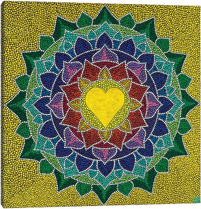 Mandala Heart I Canvas Art Print - Mandala Art