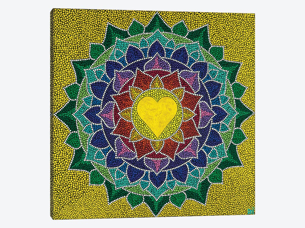 Mandala Heart I by Nadya Al-Haroun 1-piece Canvas Art Print