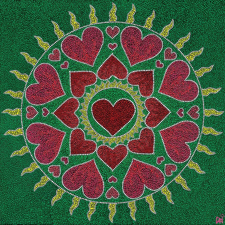 Mandala Heart II by Nadya Al-Haroun wall art