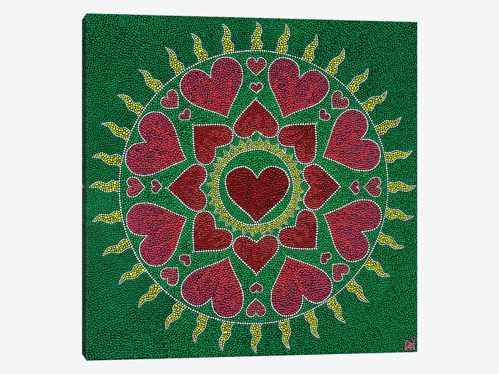Mandala Heart II by Nadya Al-Haroun 1-piece Canvas Wall Art