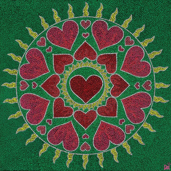 Mandalas: Mandala Heart II by Nadya Al-Haroun