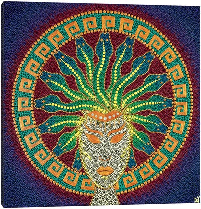 Mandala Medusa Canvas Art Print - Nadya Al-Haroun
