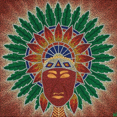 Mandala Native American by Nadya Al-Haroun art print