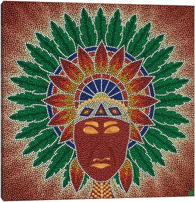 Mandala Native American Canvas Art Print - Nadya Al-Haroun