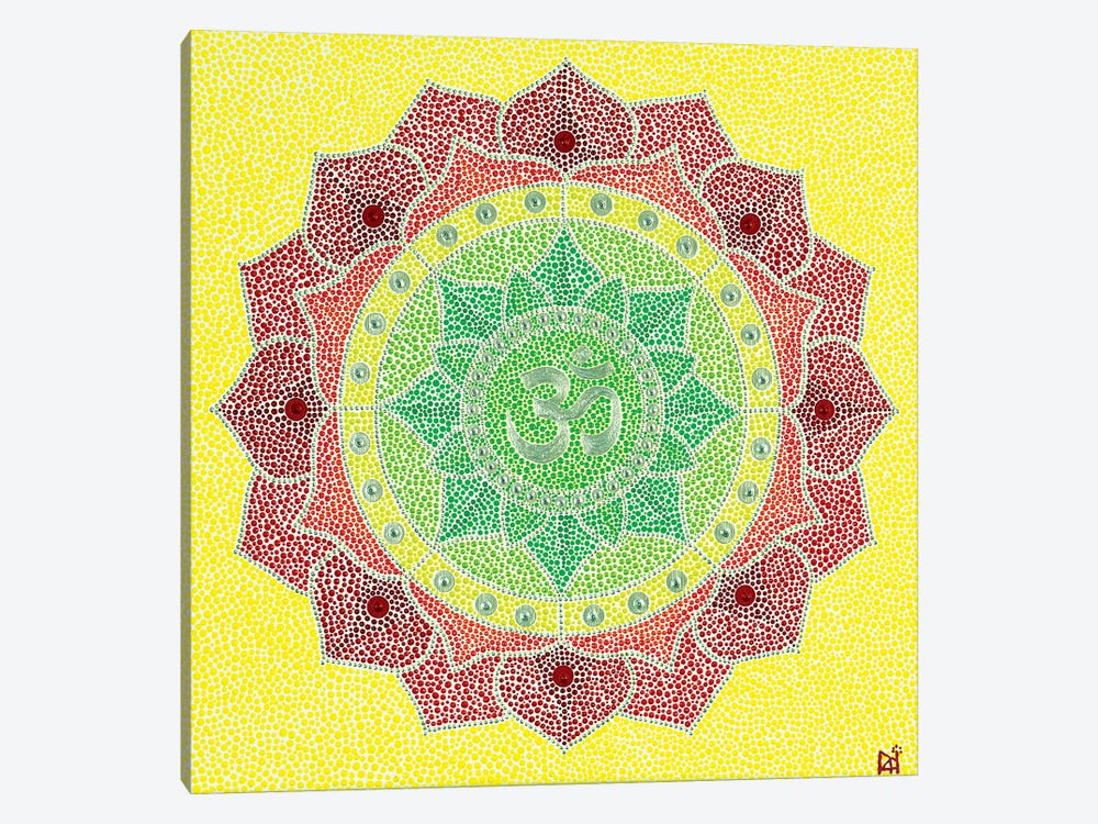 Mandala Om by Nadya Al-Haroun 1-piece Canvas Artwork