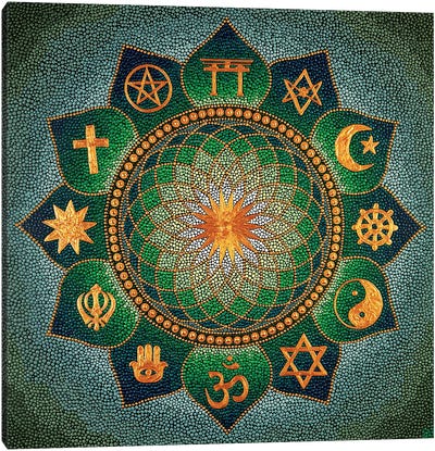 Mandala Religion Canvas Art Print - Nadya Al-Haroun