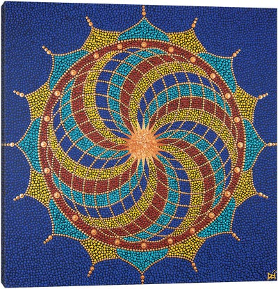 Fibonacci Flower Canvas Art Print - Meditative & Methodical Abstracts
