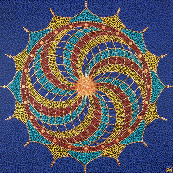 Meditative & Methodical Abstracts: Fibonacci Flower by Nadya Al-Haroun