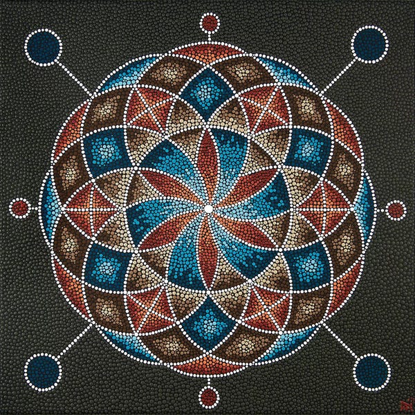 Meditative & Methodical Abstracts: Geometric V by Nadya Al-Haroun