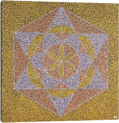 Seed Of Life Star Canvas Art Print - Mandala Art