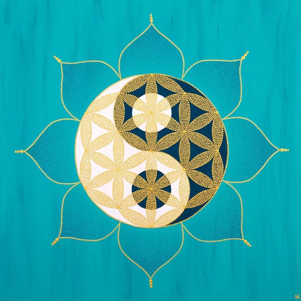 Mandalas: Yinyang Flower Of Life II by Nadya Al-Haroun