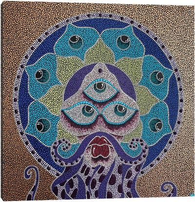 Nine Eye Lady Canvas Art Print - Mandala Art