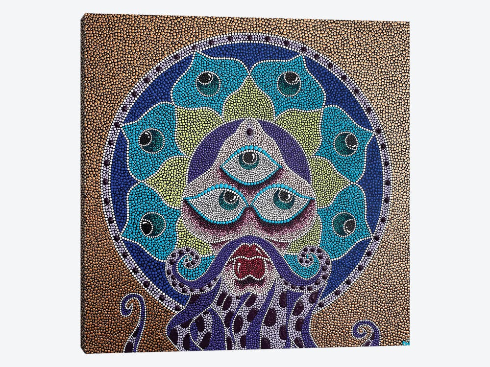 Nine Eye Lady by Nadya Al-Haroun 1-piece Canvas Wall Art