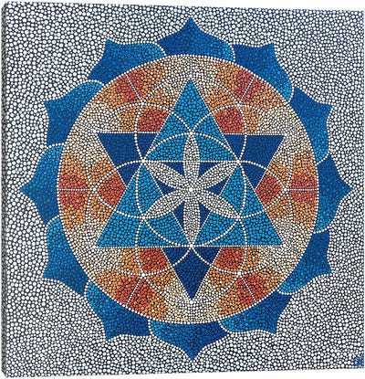 Seed Of Life Mandala Canvas Art Print - Meditative & Methodical Abstracts