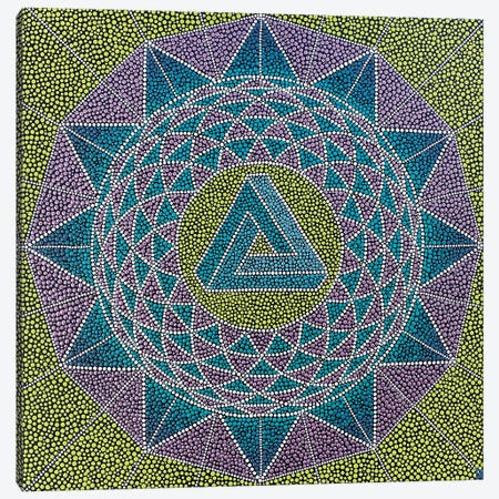 Eternity Geometric Mandala Canvas Print #NAH44} by Nadya Al-Haroun Canvas Art