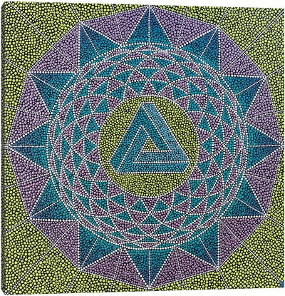 Eternity Geometric Mandala Canvas Art Print - Nadya Al-Haroun