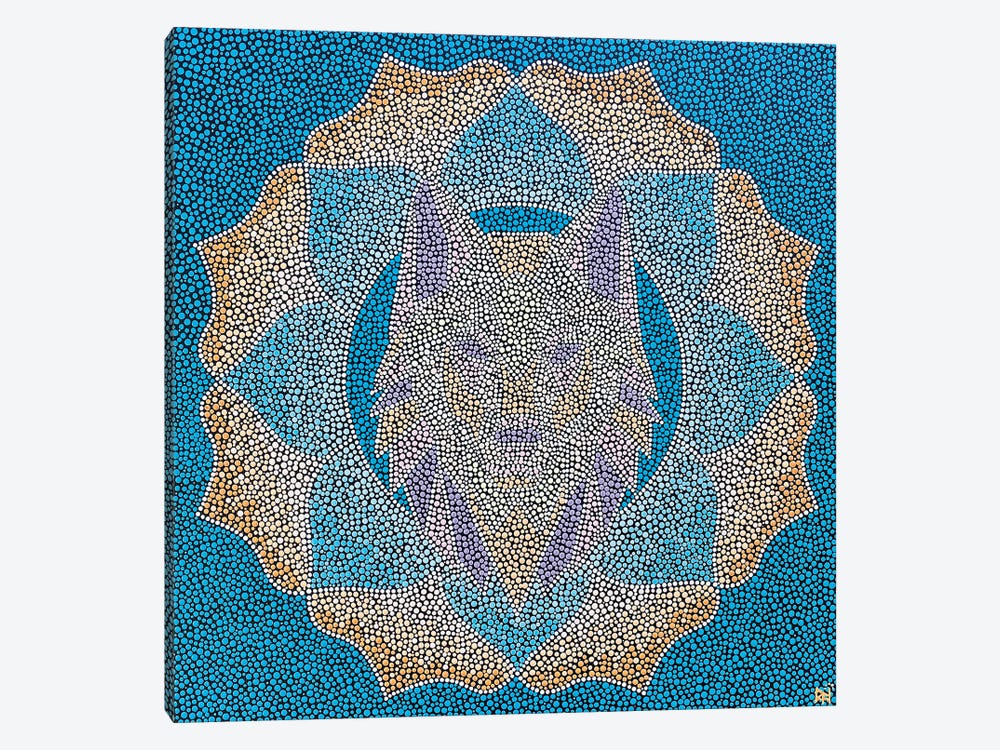 Geometric Wolf by Nadya Al-Haroun 1-piece Canvas Print