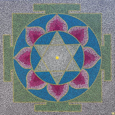 Saraswati Yantra by Nadya Al-Haroun art print