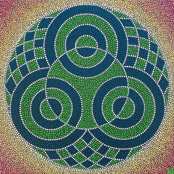 Meditative & Methodical Abstracts: Three Circles by Nadya Al-Haroun