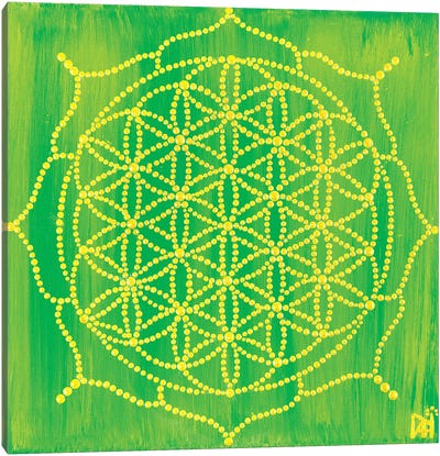 Flower Of Life Canvas Art Print - Mandala Art