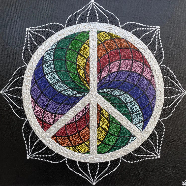 Rainbow Peace by Nadya Al-Haroun wall art