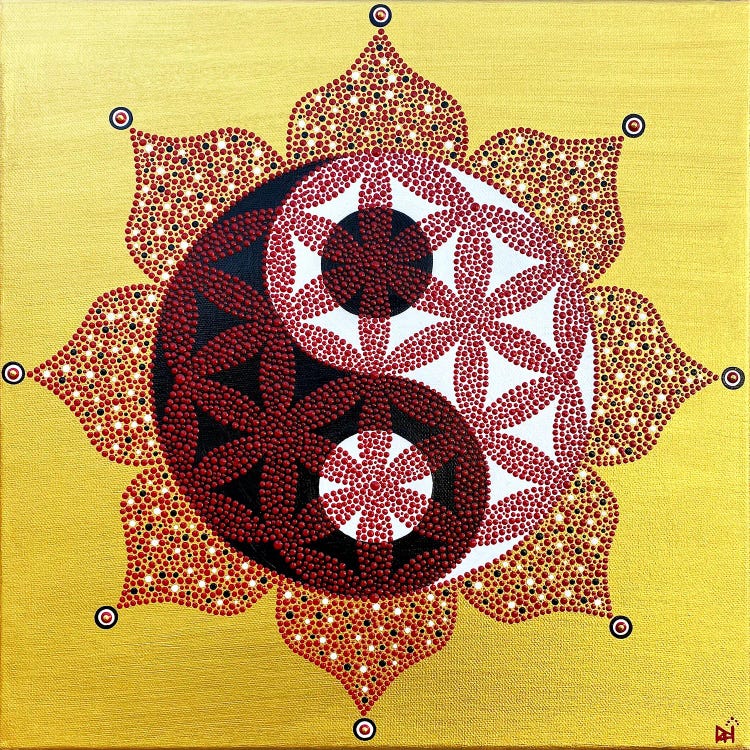 Yin Yang Flower by Nadya Al-Haroun wall art