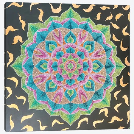 Mandala Flower I Canvas Print #NAH62} by Nadya Al-Haroun Art Print