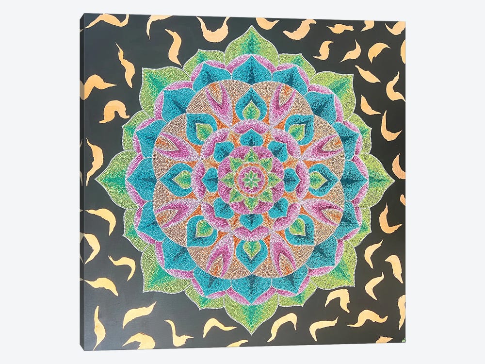 Mandala Flower I by Nadya Al-Haroun 1-piece Canvas Artwork