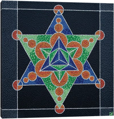 Geometric Star Canvas Art Print - Mandala Art