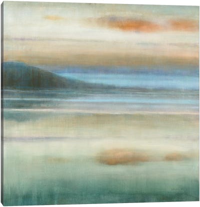 Coastal Sunset Canvas Art Print - Coastal & Ocean Abstract Art