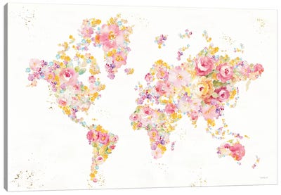 Midsummer World - No Border Canvas Art Print - Kids Map Art