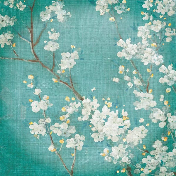 Danhui Nai: White Cherry Blossoms II Aged no Bird by Danhui Nai