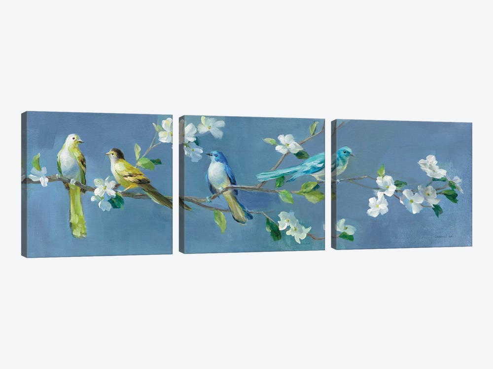 Spring in the Neighborhood I by Danhui Nai 3-piece Canvas Art Print