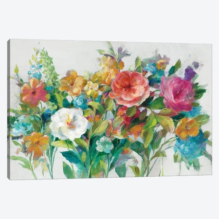 Country Florals Neutral Canvas Print #NAI172} by Danhui Nai Canvas Print