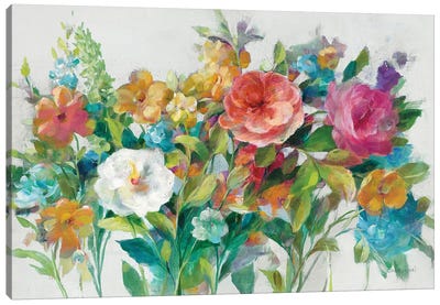 Country Florals Neutral Canvas Art Print - Danhui Nai