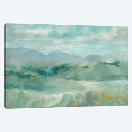 Green Mountain View Canvas Print #NAI190} by Danhui Nai Canvas Art Print