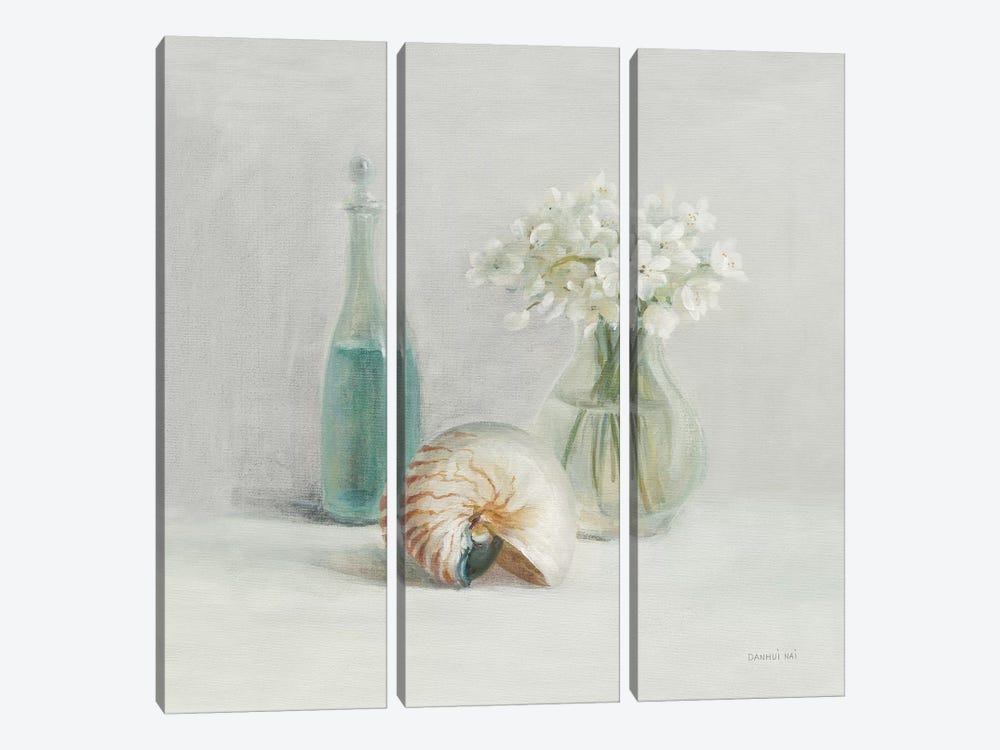 Light White Flower Spa by Danhui Nai 3-piece Canvas Print