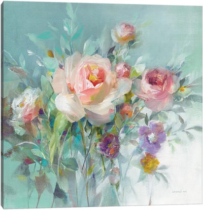 Summer Garden Roses Canvas Art Print - Danhui Nai