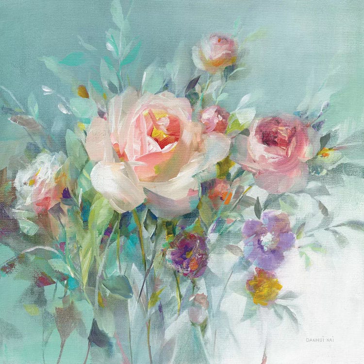 Summer Garden Roses by Danhui Nai wall art