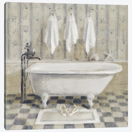 Victorian Bath IV White Tub Canvas Print #NAI222} by Danhui Nai Canvas Print