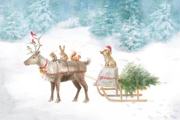 Deer: Woodland Celebration I by Danhui Nai