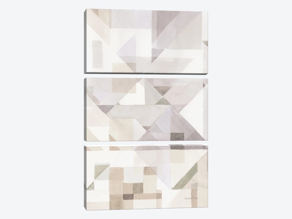 Try Angles III Neutral Sage by Danhui Nai 3-piece Canvas Print
