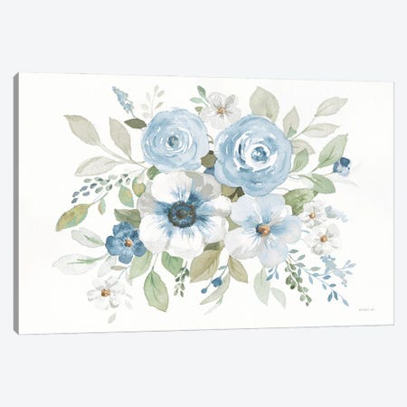 Essence Of Spring I Blue Canvas Print #NAI280} by Danhui Nai Art Print