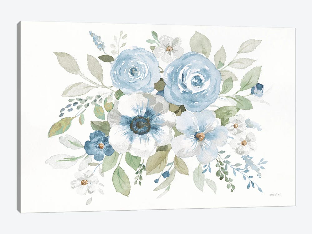 Essence Of Spring I Blue by Danhui Nai 1-piece Canvas Print